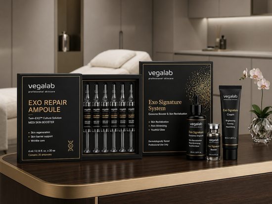 Vegalab professional skincare range — EXO Repair Ampoule and Exo Signature System